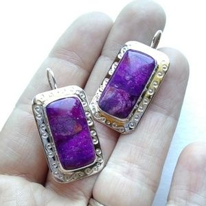Jay King NEW Purple Turquoise Sterling Earrings